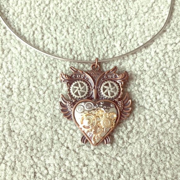 Annabelle’s Design Jewelry - Steampunk Owl Necklace